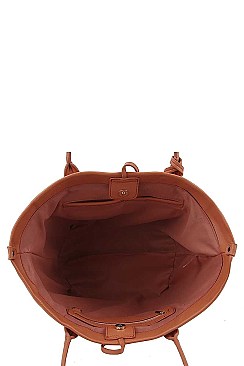 2 IN 1 TRENDY TOTE BAG & CLUTCH SET
