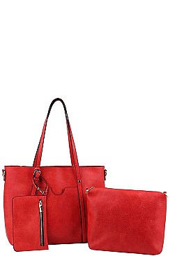 3IN1 CHIC MODERN TOTE BAG SET WITH LONG STRAP