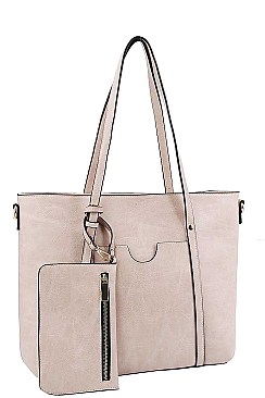 3IN1 CHIC MODERN TOTE BAG SET WITH LONG STRAP