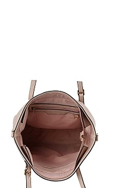 3IN1 CHIC MODERN TOTE BAG SET WITH LONG STRAP