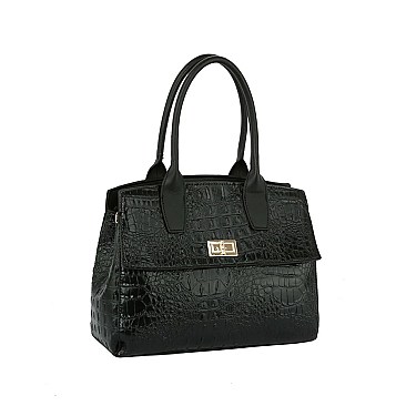 black croc classic handbags