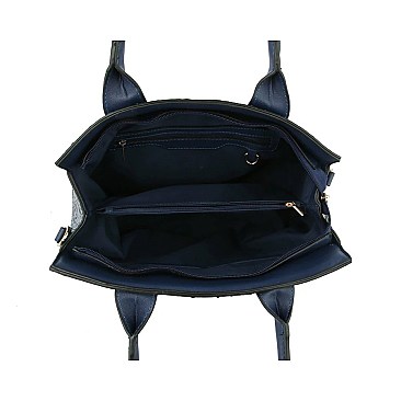 CLASSIC VEGAN CROCO TOP HANDLE SATCHEL