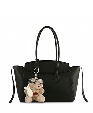 Bag Charm Top Handle Satchel
