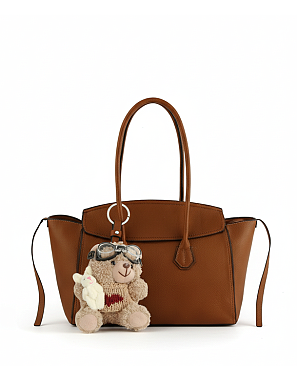 Bag Charm Top Handle Satchel