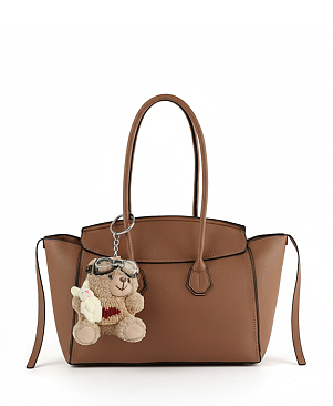 Bag Charm Top Handle Satchel
