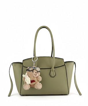 Bag Charm Top Handle Satchel