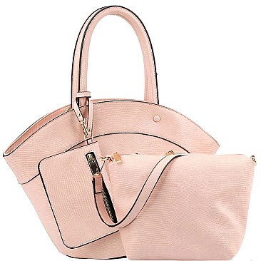 3 in 1 Lizard Print Fan-Shaped Tote Value SET