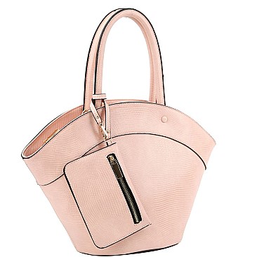 3 in 1 Lizard Print Fan-Shaped Tote Value SET