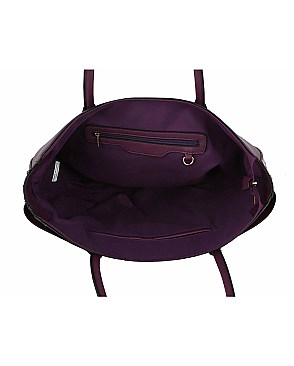 LARGE SIZE CROCO TOP HANDLE ROUND SATCHEL