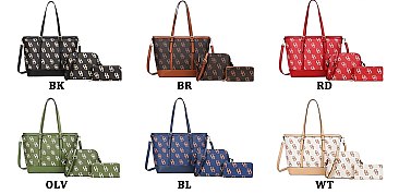 3-in-1 CLASSIC Monogram D Tote, Messenger Bag and Wallet Set