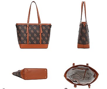 3-in-1 CLASSIC Monogram D Tote, Messenger Bag and Wallet Set