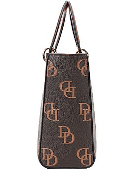 2-IN-1 MONOGRAMMED D SATCHEL WALLET SET