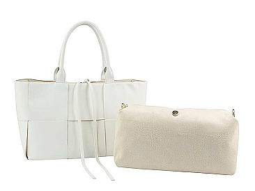 2IN1 FASHION TRENDY SATCHEL BAG AND MINI BAG SET
