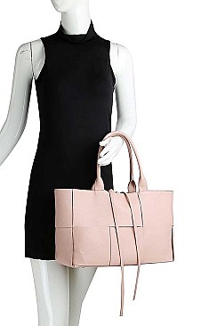 2IN1 FASHION TRENDY SATCHEL BAG AND MINI BAG SET