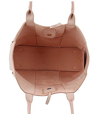2IN1 FASHION TRENDY SATCHEL BAG AND MINI BAG SET
