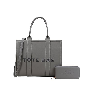2-in-1 Tote Bag + Wallet Matching Set