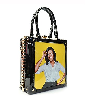 michelle obama boxy satchel