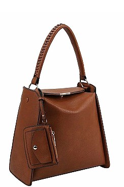 2IN1 MODERN DESIGNER SATCHEL WITH LONG STRAP