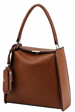 2IN1 MODERN DESIGNER SATCHEL WITH LONG STRAP