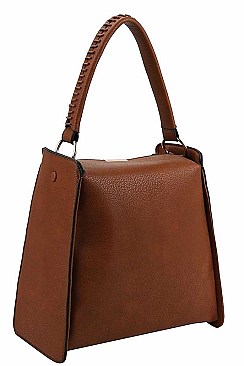 2IN1 MODERN DESIGNER SATCHEL WITH LONG STRAP