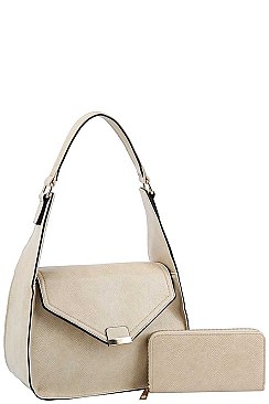 2IN1 FASHION SHOULDER BAG WITH MATCHING WALLET