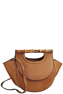 DESIGNER VIRAGO COLLECTION SATCHEL WITH LONG STRAP