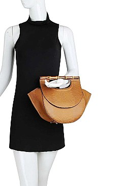 DESIGNER VIRAGO COLLECTION SATCHEL WITH LONG STRAP