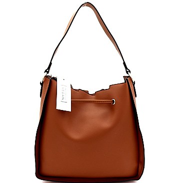 2 IN 1 DRAWSTRING LEOPARD & SNAKE PATCH HOBO