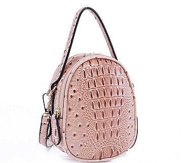 CUTE CROCO PATTERN CROSS BODY SHOULDER BAG
