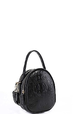 CUTE CROCO PATTERN CROSS BODY SHOULDER BAG
