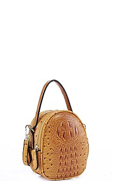 CUTE CROCO PATTERN CROSS BODY SHOULDER BAG