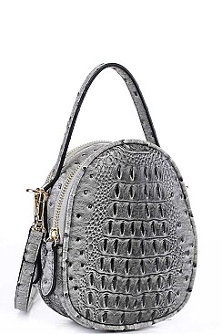 CUTE CROCO PATTERN CROSS BODY SHOULDER BAG