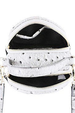 CUTE CROCO PATTERN CROSS BODY SHOULDER BAG