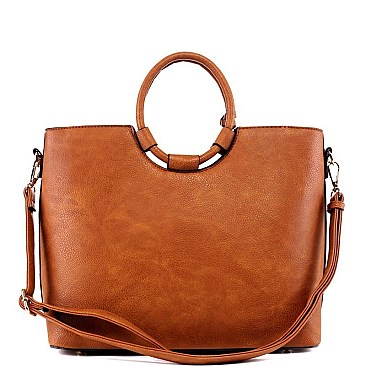 3 in1 Round Handle Accent Satchel Value SET