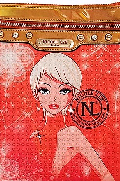 NICOLE LEE RHINESTONE EMBELLISHED DOTTY CROSS BODY BAG
