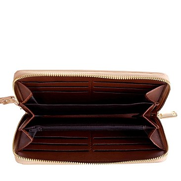 CHIC HARDWARE ACCENT SATCHEL WALLET SET