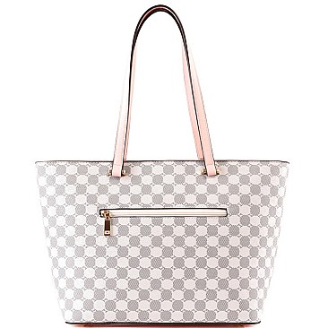 Monogram Two-Tone Shopper Tote Wallet SET
