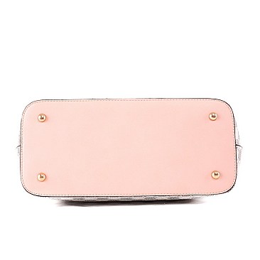 Monogram Two-Tone Shopper Tote Wallet SET