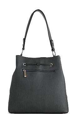 2 IN 1 BUCKET BAG AND CROSSBODY WITH LONG STRAP