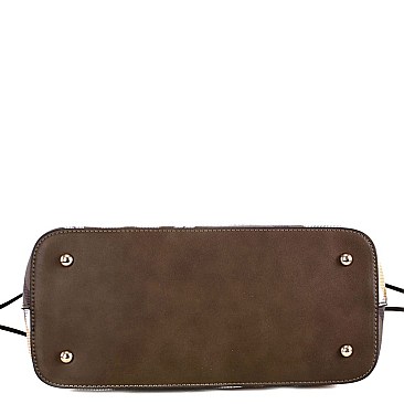 CHECKERED 3 IN 1 TOTE WALLET & WRISTLET SET