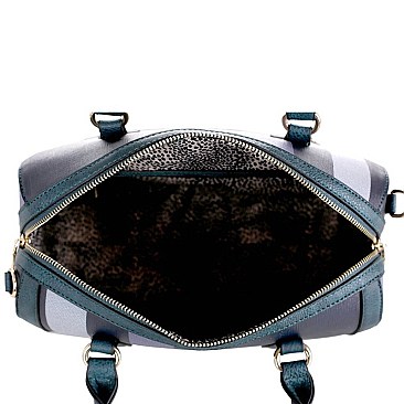 CHECKERED BOSTON SATCHEL & WRISTLET SET