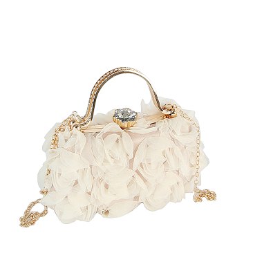 Chiffon Flower Clutch Evening Bag