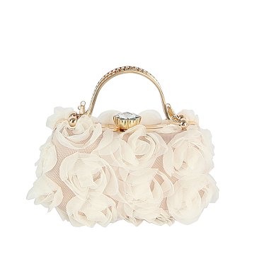 Chiffon Flower Clutch Evening Bag
