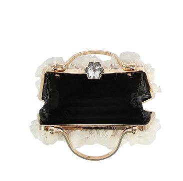 Chiffon Flower Clutch Evening Bag