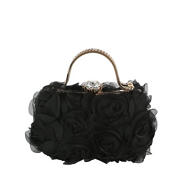 Chiffon Flower Clutch Evening Bag