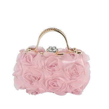 Chiffon Flower Clutch Evening Bag