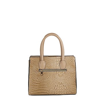 Alligator Croc 3-in-1 Satchel Set