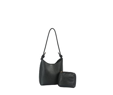 Knotted Handle 2-in-1 Bucket Shoulder Bag