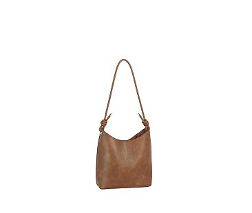 Knotted Handle 2-in-1 Bucket Shoulder Bag