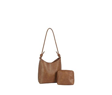 Knotted Handle 2-in-1 Bucket Shoulder Bag